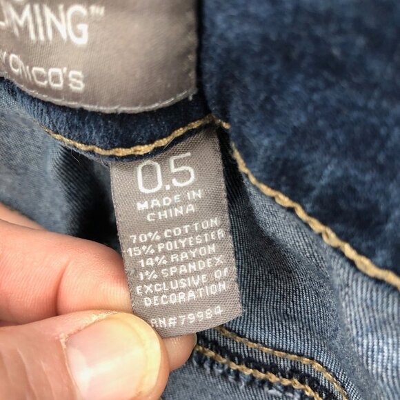 Chicos Jeans Womens 0.5 US 6 So Slimming Blue Medium Wash Denim Stretch Skinny* - Picture 7 of 13